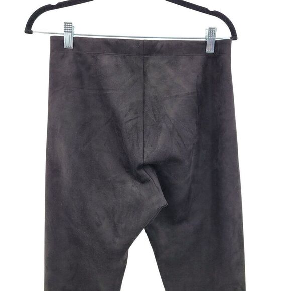 Revolves BCBGMAXAZRIA Faux Suede High-Waisted Mason Leggings L Black Baddie - Picture 9 of 12